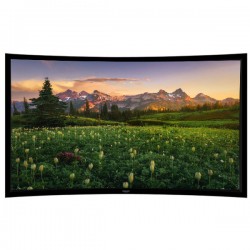 Liberty Grandview 200" (16:10) Ultimate Curved Fixed Frame 10cms PS. Series AW6. Acoustic Weaved Screen With Wooden Crate.