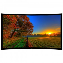 Liberty Grandview 226" (16:10) Ultimate Curved Fixed Frame 10cms PS. Series WB5. White Screen With Wooden Crate.