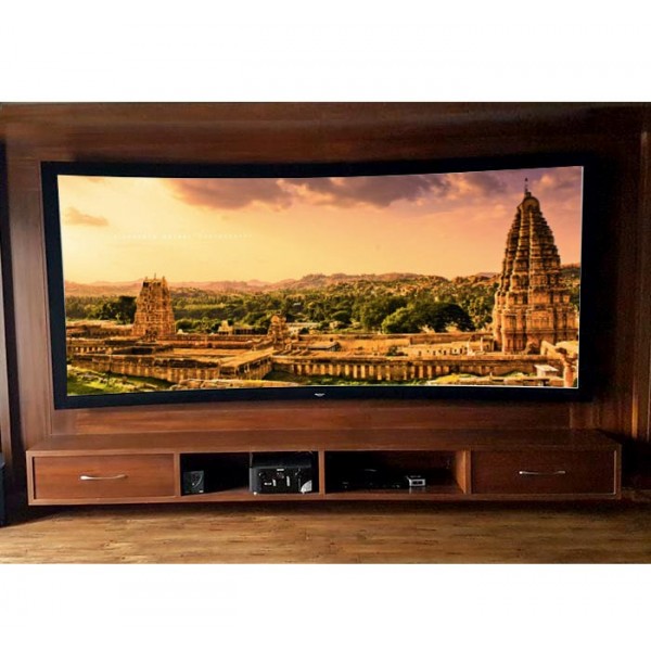 Liberty Grandview 165" (16:9) Ultimate Curved Fixed Frame 10cms  Acoustic Weaved AW6 (with wooden crate packing)