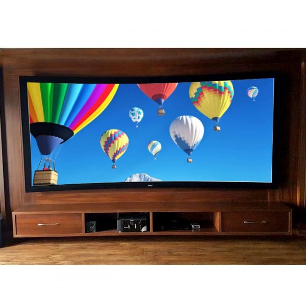Liberty Grandview 180" (16:9) Ultimate Curved Fixed Frame 10cms Acoustic Weaved AW6 (with wooden crate packing)