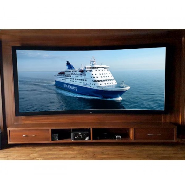 Liberty Grandview 92" 16:9 Prestige Curved Fixed Frame 8cms  Acoustic Weaved AW6