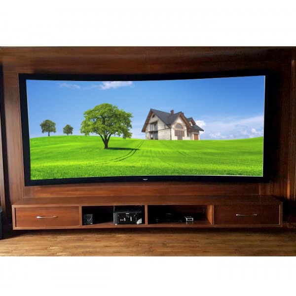 Liberty Grandview 100" 16:9 Prestige Curved Fixed Frame 8cms Acoustic Weaved AW6
