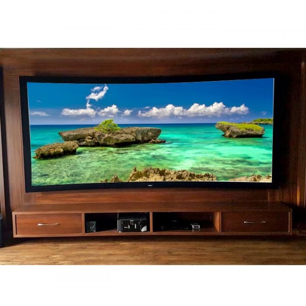Liberty Grandview 106" 16:9 Prestige Curved Fixed Frame 8cms  Acoustic Weaved