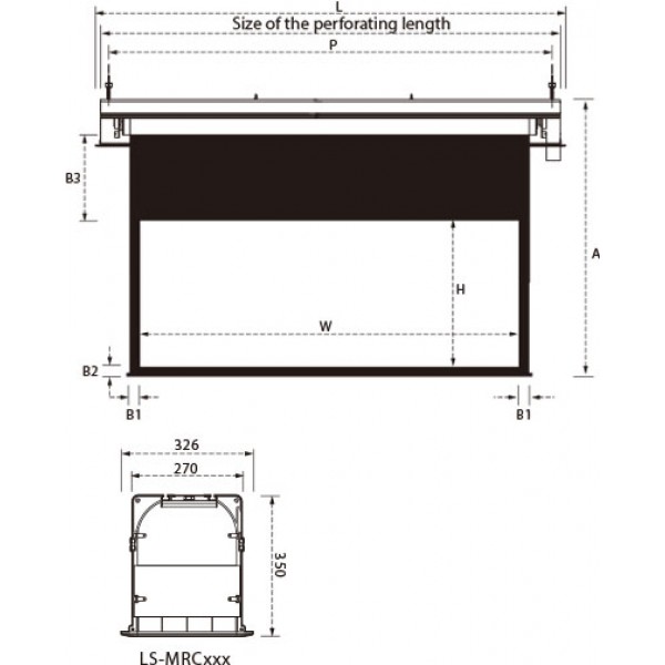  Liberty Grandview 300" (4:3) Large Stage Fantasy A  with Matte White (WM9) Fabric Somfy. (with wooden crate packing)
