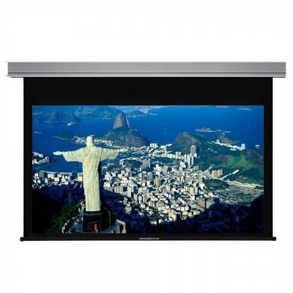Liberty Grandview 77” (16:9) Cyber Series Recessed Ceiling Motorized Screen with Matte White