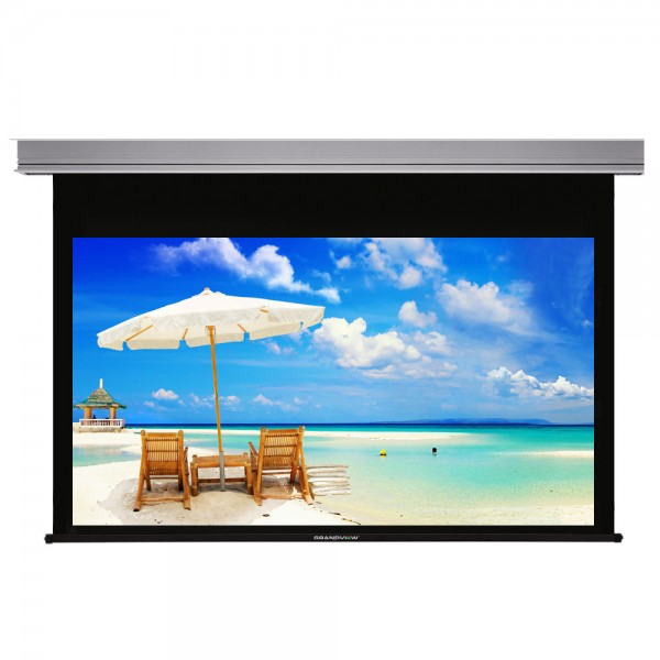 Liberty Grandview 106” (16:9) Cyber Series Recessed Ceiling Motorized Screen with Matte White
