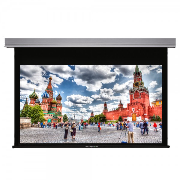 Liberty Grandview 164” (16:10) Cyber Series Recessed Ceiling Motorized Screen with Matte White