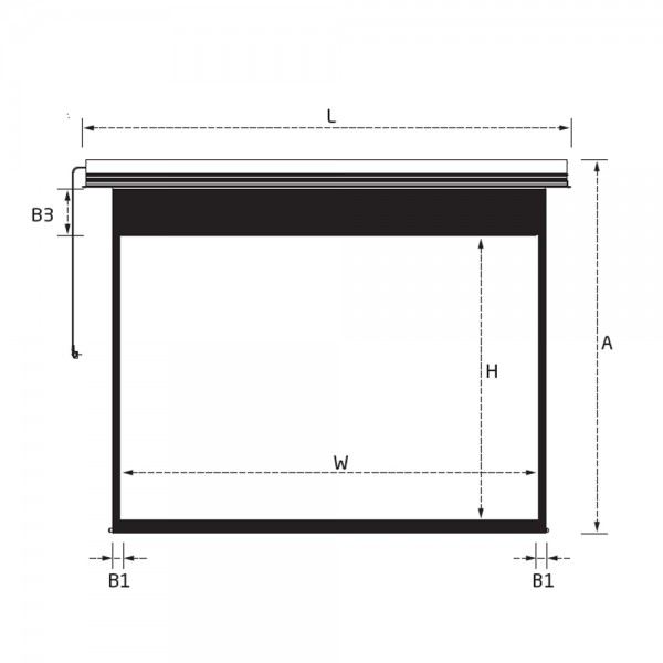 Liberty Grandview 106” (16:9) Cyber Series Recessed Ceiling Motorized Screen with Matte White
