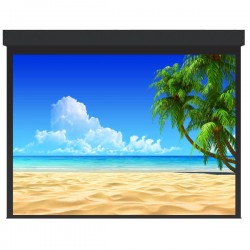 Liberty Grandview 250" (4:3) Large Stage Tab Tension Motorized Screen With RF remote Control (with Wooden Crate Packing)