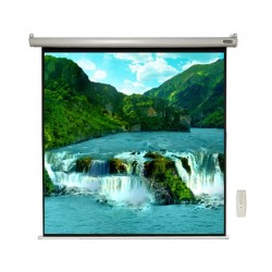 Liberty View 120" (4:3) Motorized Screen With Matte White Fabric & RF Remote (6'x8')