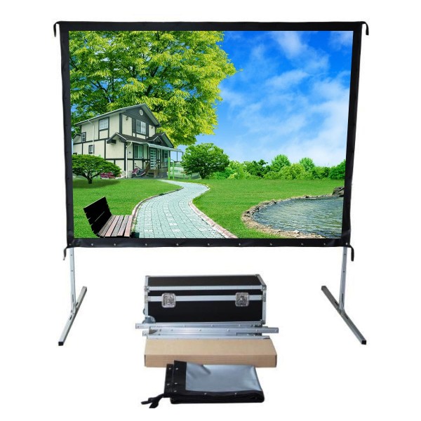 Liberty Screen Pro 150" (4:3) Easy Fold Portable Screen with Video Format