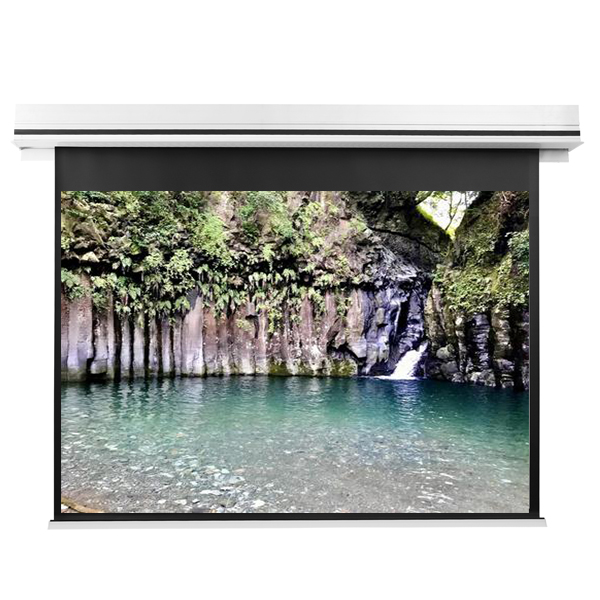 Liberty Grandview 77" (16:9) Premium Ultimate Recessed Motorised Screen (Model C)  With Trap Bar Matte Grey Fiber Glass (GM5) with RF Remote Control & Multi  Control.