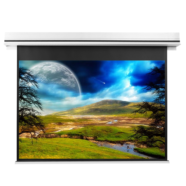 Liberty Grandview 120" (16:9) Premium Ultimate Recessed Motorised Screen (Model C)  With Trap Bar Matte White Fiber Glass (WM5) with RF Remote Control & Multi  Control.