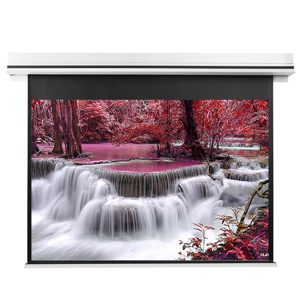 Liberty Grandview 133" (16:9) Premium Ultimate Recessed Motorised Screen (Model C)  With Trap Bar Matte Grey Fiber Glass (GM5) with RF Remote Control & Multi  Control.