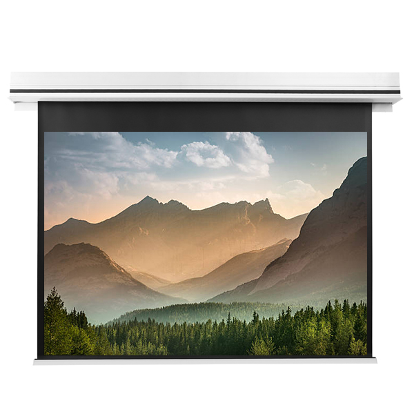 Liberty Grandview 82" (16:10) Premium Ultimate Recessed Motorised Screen (Model C)  With Trap Bar Matte White Fiber Glass (WM5) with RF Remote Control & Multi  Control.