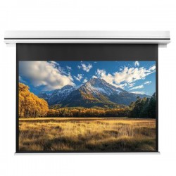 Liberty Grandview 100" (16:9) Premium Ultimate Recessed Motorised Screen (Model C)  With Trap Bar Matte Grey Fiber Glass (GM5) with RF Remote Control & IP Control.