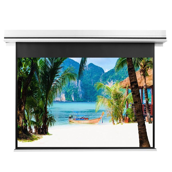 Liberty Grandview 82" (16:10) Premium Ultimate Recessed Motorised Screen (Model C) Matte Grey Fiber Glass (GM5) with IP Control.