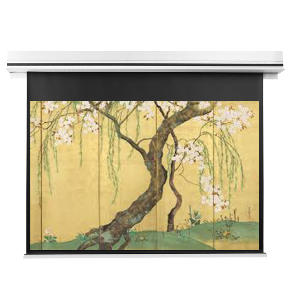 Liberty Grandview 120" (4:3) Premium Ultimate Recessed Motorised Screen (Model C)  With Trap Bar Matte Grey Fiber Glass (GM5) with RF Remote Control & Multi  Control.