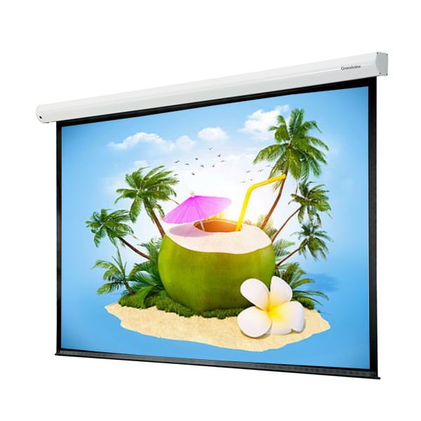 Liberty Grandview 110” (2.35:1) Cyber Series  Multi Control Tubular Motor Motorised Screen With Fiber Glass Fabric WM5.
