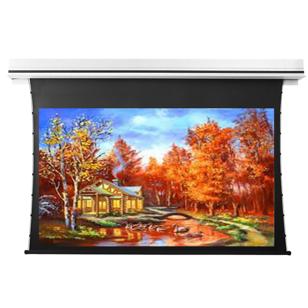 Liberty Grandview 120" (2.35:1) Premium Recessed TAB-TENTIONED Screen With Trap Door WW5. PS Series White.