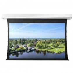Liberty Grandview 180" (4:3) Premium Recessed TAB-TENTIONED Screen  With Trap Door WW5. PS Series White (with Wooden Crate packing).