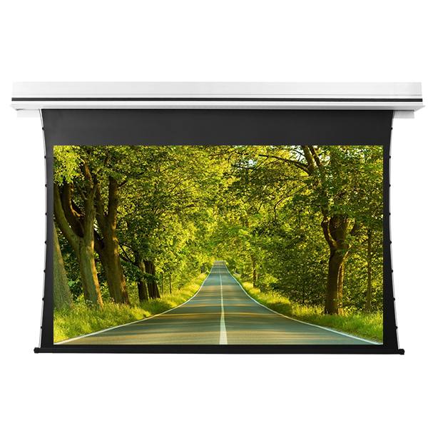 Liberty Grandview 180" (4:3) Premium Recessed TAB-TENTIONED Screen With Trap Door GG3. PS Series Grey (with Wooden Crate packing).
