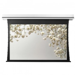 Liberty Grandview 77" (16:9) Premium Recessed TAB-TENTIONED Screen With Trap Door AT6. Accoustic Weaved.