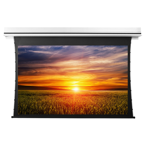 Liberty Grandview 92" (16:9) Premium Recessed TAB-TENTIONED Screen With Trap Door WW5. PS Series White.
