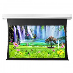 Liberty Grandview 100" (16:9) Premium Recessed TAB-TENTIONED Screen With Trap Door AT6. Accoustic Weaved.