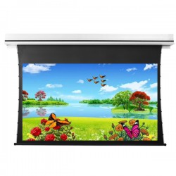 Liberty Grandview 106" (16:9) Premium Recessed TAB-TENTIONED Screen With Trap Door AT6. Accoustic Weaved.