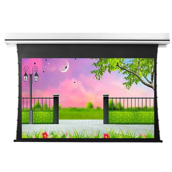 Liberty Grandview 120" (16:9) Premium Recessed TAB-TENTIONED Screen With Trap Door WW5. PS Series White.