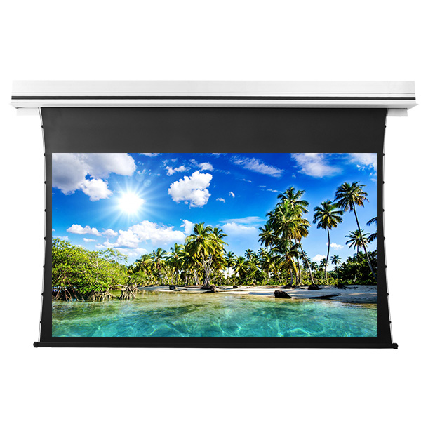 Liberty Grandview 133" (16:9) Premium Recessed TAB-TENTIONED Screen With Trap Door DY20. Dynamique 3D.