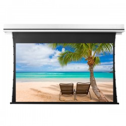 Liberty Grandview 180" (16:9) Premium Recessed TAB-TENTIONED Screen  With Trap Door WW5. PS Series White, (with Wooden Crate packing).