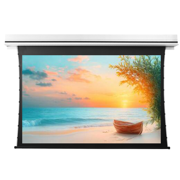 Liberty Grandview 180" (16:9) Premium Recessed TAB-TENTIONED Screen  With Trap Door AT6. Accoustic Weaved. (with Wooden Crate packing).