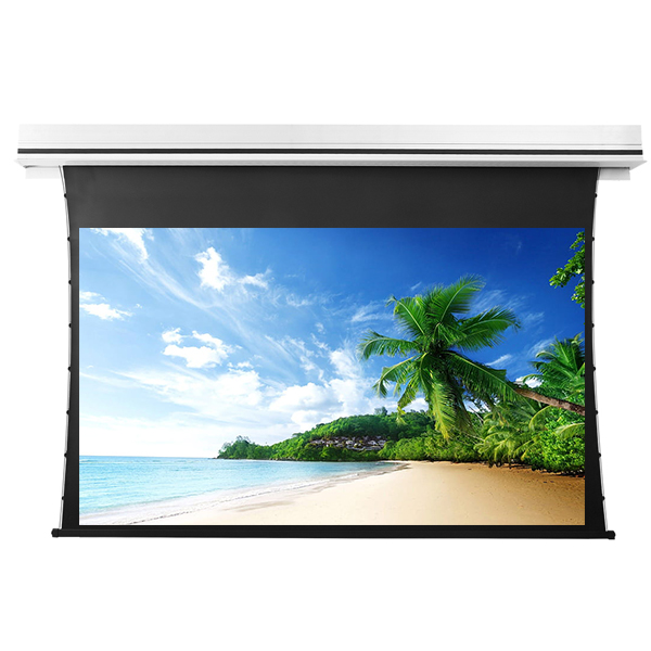 Liberty Grandview 82" (16:10) Premium Recessed TAB-TENTIONED Screen With Trap Door AT6. Accoustic Weaved.