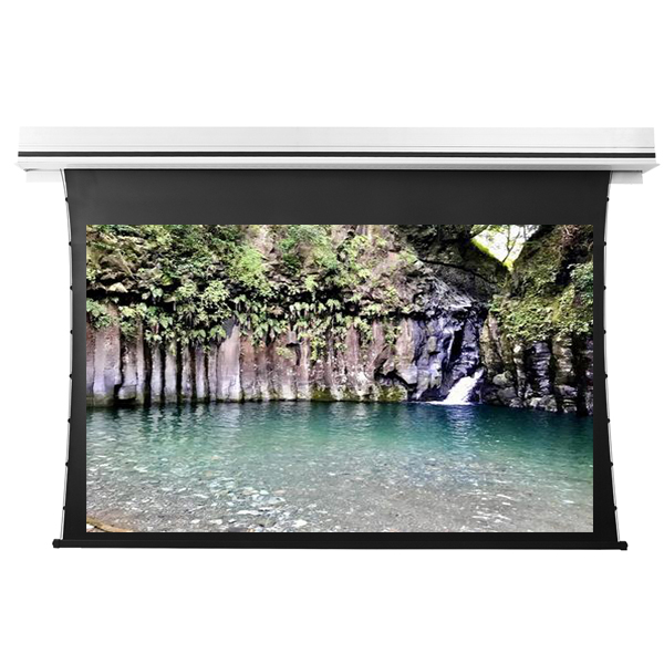 Liberty Grandview 130" (16:10) Premium Recessed TAB-TENTIONED Screen With Trap Door DY20. Dynamique 3D.