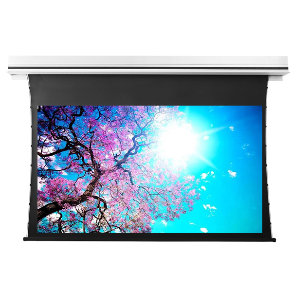 Liberty Grandview 164" (16:10) Premium Recessed TAB-TENTIONED Screen With Trap Door GG3. PS Series Grey (with Wooden Crate packing).