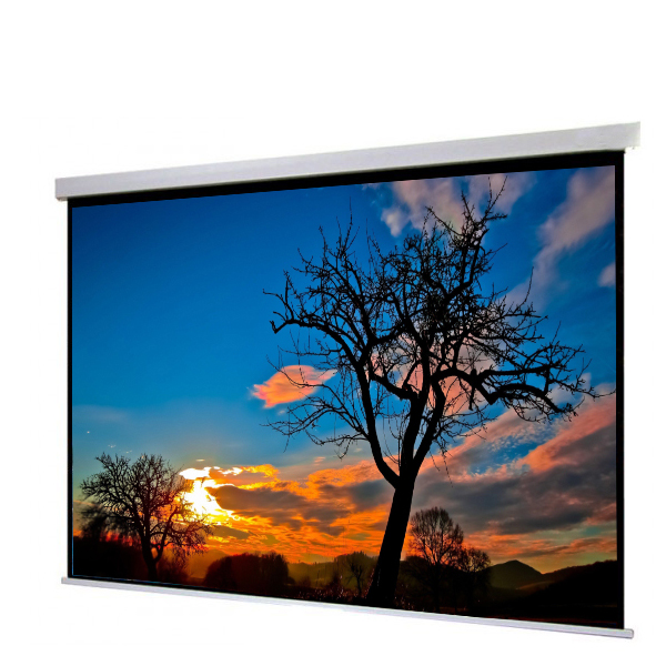 Liberty Show Manto 165" Motorized  (16:9) Screen with Matte White Fabric & RF Remote with Tubular Motor