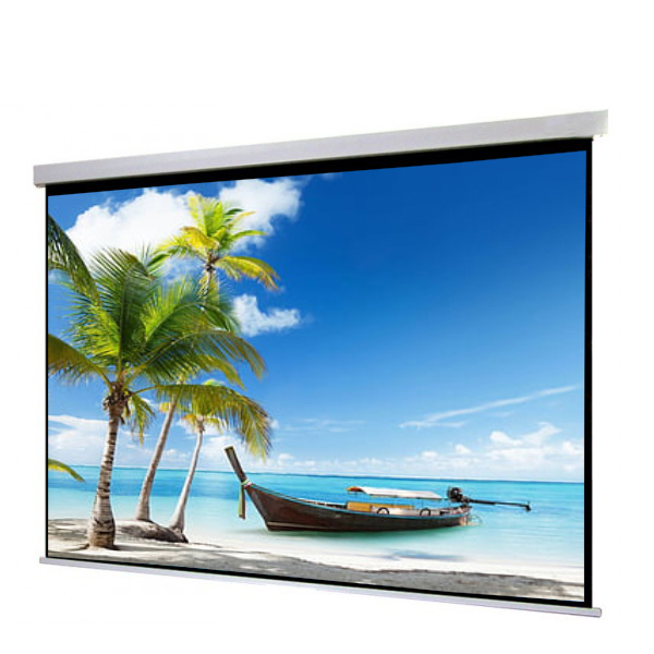 Liberty Show Manto Motorized 130"  (16:10) Screen with Matte White Fabric & RF Remote with Synchronous Motor