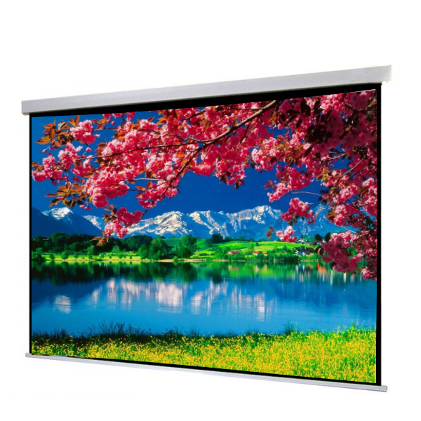 Liberty Show Manto Motorized 164"  (16:10) Screen with Matte White Fabric & RF Remote with Tubular Motor