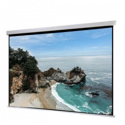 Liberty Show Manto Motorized 200" (16:10) Screen with Matte White Fabric & RF Remote with Tubular Motor with Wooden crate