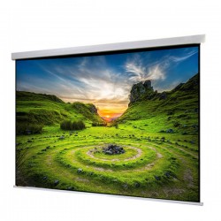 Liberty Show Manto Motorized 100"  (4:3) Screen with Matte White Fabric & RF Remote with Integration Control (RS 485 & 12V Trigger & Cont.Cable) 