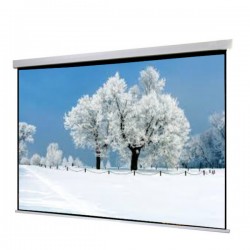 Liberty Show Manto Motorized 100" (16:9) Screen with Matte White Fabric & RF Remote with Integration Control (RS 485 & 12V Trigger & Cont.Cable) 