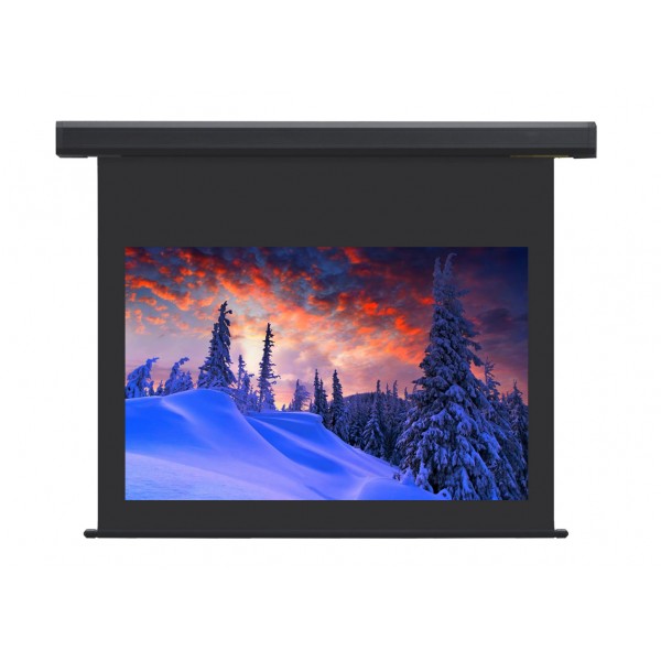 Liberty Screen Pro Jampo 250" (4:3) (EJ) Giant Motorized Screen - Aluminium (Black Drop UP 100mm) with 868MHz Wire Less Remote Control (with wooden crate packing)