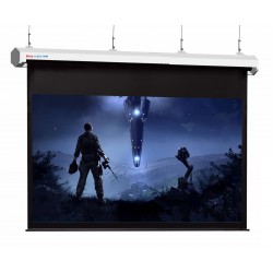 Liberty Screen Pro Topview Plus 400" (4:3) (ET Plus) Giant Motorized Screen - Stainless Steal (Black Drop UP 600mm) with 868MHz Wire Less Remote Control (with wooden crate packing)