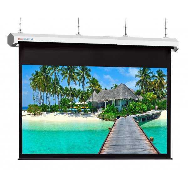 Liberty Screen Pro Topview Plus 380" (16:10) (ET Plus) Giant Motorized Screen  (Black Drop UP 350mm) with 868MHz Wire Less Remote Control (with wooden crate packing)