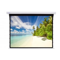 Liberty Screen Pro 150" 4:3 Jampo (TJ) Medium Tab-Tensioned Motorized 4K MW Screen with 868MHz Wire Less Remote Control(With Wooden Crate Packing)     